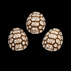 Tortoise Бусины из непрозрачного акрила с морской тематикой, окрашенные аэрозольной краской., имитация оболочки, черепаха, 18x14x9.5 мм, отверстие : 1.8 мм, Около 290 шт / 500 г