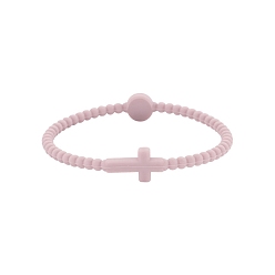 чертополох Детские силиконовые эластичные браслеты с крестом для девочек и мальчиков, чертополох, 6-7/8 дюйм (17.5 см)