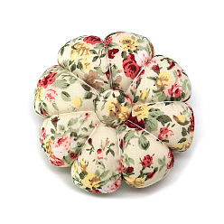 Желтая Старая Ткань  Ремешок на запястье с цветочным узором, подушечки для булавок, подушки для булавок в форме тыквы, для принадлежностей для вышивания крестиком, старое кружево, 90 мм