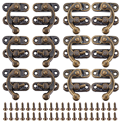 Античная Бронза 20шт. 2 варианты замков для деревянных коробок из цинкового сплава, шкатулка застежка, античная бронза, общий размер: 3.2x2.7см, 10 шт / стиль