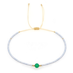 Алиса Синий Регулируемые браслеты из плетеного бисера и стеклянных бусин для женщин, Алиса Блю, 11.02 дюйм (28 см)