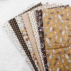 Сиена Хлопковая фабрика, для пэчворка, шить ткани для пэчворка, площадь с цветочным узором, цвет охры, 25x25 см, 7 листов / комплект