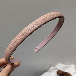 Pink Однотонные ленты для волос из искусственной кожи, для женщин девушек, розовые, 10 мм