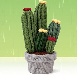 Темно-оливково-зеленый Наборы для вязания крючком, включая полиэфирную пряжу, темно-оливковый зеленый, размер упаковки: 23.5x18.5x8.5см