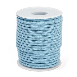 Светло-Голубой Нейлоновые нити, Миланские шнуры / витые шнуры, Небесно-голубой, 3 мм, около 21.87 ярдов (20 м) / рулон