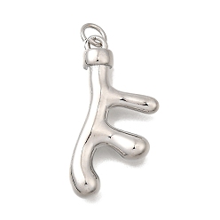 Платина Латунные подвески, форма рога, с целью перехода в кольце, платина, 27.5x14x5.5 мм, отверстие : 3.5 мм