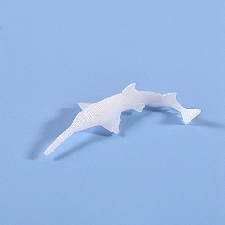 Shark Миниатюрные модели животных с силиконовым наполнителем, изготовление свечей из пищевого силикона, белые, акула, 2x0.8x0.4 см