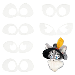 Белый 6 стили 6 пара акриловых поделок для глаз, принадлежности для изготовления кукол, белые, 10.2x16.9x0.3 см, 1 пара / стиль