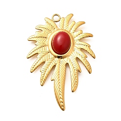 Красный 304 подвески из нержавеющей стали, лист, ионное покрытие (ip), красные, 44x29.5x5.5~6 мм, отверстие : 2.5 мм