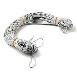 Серебро Шнур из искусственной кожи с лазерным креплением, для изготовления ювелирных изделий DIY, серебряные, 2 мм, Около 98~100 м / пачка