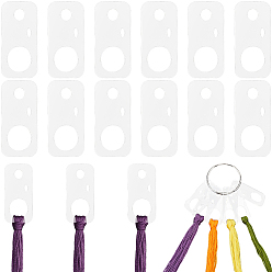 Rectangle 3 сумки акриловые нити намотки доски, с кольцами на петлях из железа с вкладными листами из ПК, для вышивки крестиком, хлопчатобумажной нитью, рукоделием, сделай сам, для хранения шитья, прямоугольные, 1 мм