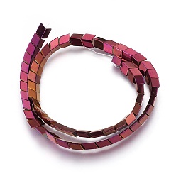 С Фиолетовым Покрытием Гальванические немагнитная синтетический гематит бисер пряди, полировать, стрелка, с фиолетовым покрытием, 8x8.5x4 мм, отверстие : 1 мм, около 59 шт / нитка, 15.74 дюйм (40 см)