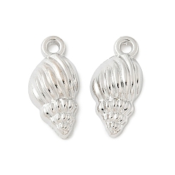 Платина Подвески из сплава , форма раковины, платина, 19x9x4.5 мм, отверстие : 1.8 мм