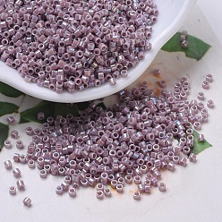 (DB0158) Opaque Mauve AB MIYUKI Delica Beads, Cylinder, Japanese Seed Beads, 11/0, (DB0158) Opaque Mauve AB, 1.3x1.6mm, Hole: 0.8mm, about 2000pcs/bottle, 10g/bottle
