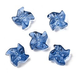 Стально-синий Стеклянные бусины, ветряная мельница, стальной синий, 18x9x9 мм, отверстие : 1.2 мм