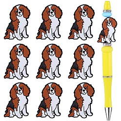 Собака 10экологически чистые силиконовые шарики для пищевых продуктов, собака, 28.27x17.26 мм, отверстие : 2 мм