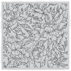 Flower Clear Silicone Stamps, for DIY Scrapbooking, Photo Album Decorative, Cards Making, Flower, 140x140mm