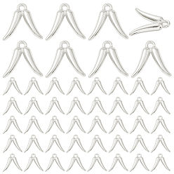 Античное Серебро 60 шт. Подвески из сплава в тибетском стиле, острый перец, античное серебро, 15x16x3 мм, отверстие : 1.8 мм