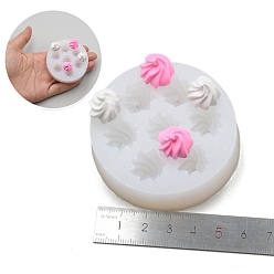 Flower Cookies DIY Food Grade Silicone Fondant Molds, for Chocolate Candy Making, Flower, 60mm