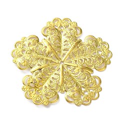 Золотой Железный шарик крышки, цветок, золотые, 51x1.5 мм, отверстие : 1.8 мм