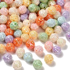 (52) Непрозрачная лаванда Непрозрачные акриловые бусины, AB цвет, круглые, разноцветные, 11.5x10 мм, отверстие : 2 мм, Около 668 шт / 500 г