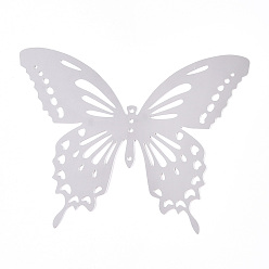 Нержавеющая Сталь Цвет 201 подвески из нержавеющей стали, ссылки бабочки, цвет нержавеющей стали, 56x70x0.3 мм, отверстие : 1 мм