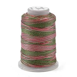 Разноцветный 6 шнур полиэфирный, для изготовления ювелирных изделий, красочный, 0.5 мм, около 251.53 ярдов (230 м) / рулон