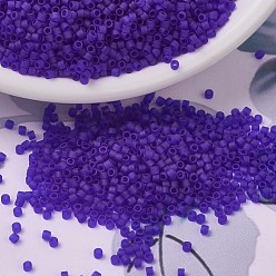 (DB0748) Матовый Прозрачный Кобальтовый Бусины miyuki delica, цилиндр, японский бисер, 11/0, (дБ 0748) матовый прозрачный кобальт, 1.3x1.6 мм, Отверстие: 0.8 мм, о 2000 шт / бутылка, 10 г / бутылка