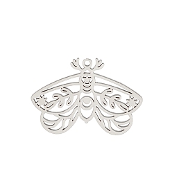 Нержавеющая Сталь Цвет Не тускнеющие 304 подвески из нержавеющей стали, отрезать, обереги от насекомых, цвет нержавеющей стали, 18x25 мм