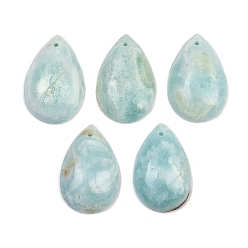 Каламин / гемиморфит Подвески из натурального гемиморфита, слезинки, 30x20x7 мм, отверстие : 1.4 мм