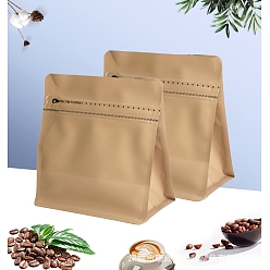 Цвет Древесины Прямоугольная сумка из композитного материала с застежкой-молнией и майларом, Стойкий к запаху повторно закрывающийся для упаковки мешочка для вечеринок, пищевой блеск для губ, ювелирные изделия для хранения, деревесиные, 16.5x15.5x8 см