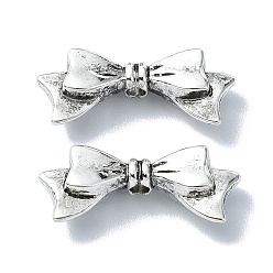 Античное Серебро Сплавочные овальные бусины тибетского стиля , бантом, античное серебро, 8x19.5x4 мм, отверстие : 1.8 мм, Около 337 шт / 500 г