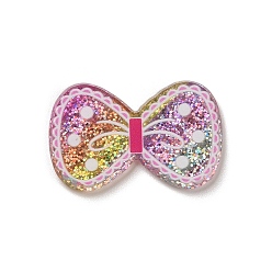 Bowknot Цветные акриловые пластиковые кабошоны, бантом, 18x28x2 мм