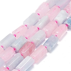 Морганит Природные морганит нитей бисера, самородки, 12~13x7~8x6~8 мм, отверстие : 0.8 мм, около 28 шт / нитка, 16.14'' (41 см)