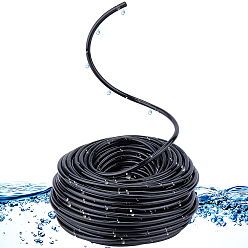 Черный 1рулон ПВХ трубок для капельного орошения, для самодельной системы полива сада, чёрные, 5.5~6 мм, отверстие : 4.5 мм, около 30 м / рулон