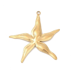 Настоящее золото 18K 304 подвески из нержавеющей стали, ионное покрытие (ip), цветочный шарм, реальный 18 k позолоченный, 37.5x35.5x2.5 мм, отверстие : 2 мм