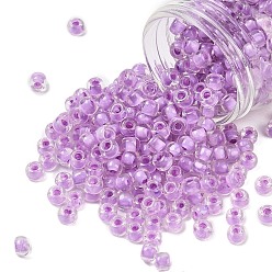 (943) Light Purple Lined Crystal Тохо 3/0 круглые бусины, японский бисер, (943) светло-лиловый кристалл, 5.5 мм, отверстие : 1.9 мм, Около 60 шт / 10 г