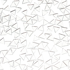 Прозрачный Зеркальная стеклянная мозаика, для украшения дома поделки изготовление ювелирных изделий, плоско-круглые, прозрачные, 14.5x13.5x2.5 мм