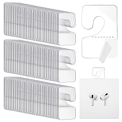 Прозрачный 2000шт. клейкая прорезь для подвешивания на заднюю часть для животных, отображать теги, прямоугольные, прозрачные, 42x27x0.2 мм, внутренний диаметр: 9 мм