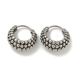 Античное Серебро 316 серьги-кольца из хирургической нержавеющей стали для женщин и мужчин, кольцо, античное серебро, 17x17.5 мм