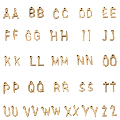 Золотистый 26 шт. 304 подвески из нержавеющей стали, Письмо ~ Z, ионное покрытие (ip), золотые, 8x2~7x1 мм, отверстие : 1 мм