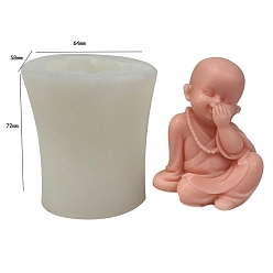 Blanc Moules à bougies en silicone écologiques de qualité alimentaire, pour la fabrication de bougies, blanc, 6.4x5.8x7.2 cm