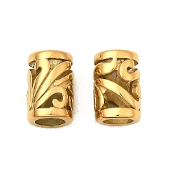 Золотой 304 бисер европейский нержавеющий, бусины с большим отверстием, колонка, золотые, 10x7 мм, отверстие : 5 мм