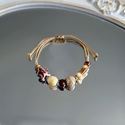 Разноцветный Фарфоровые бусины плетеные браслеты из бисера для женщин, разнообразные, красочный, 4~9-7/8 дюйм (10~25 см)