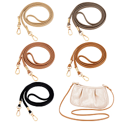 (52) Непрозрачная лаванда 5 шт 5 цвета ремни сумки из искусственной кожи, с поворотными застежками сплава, разноцветные, 132x0.8 см, 1 шт / цвет