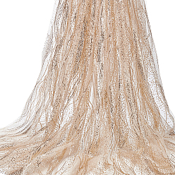 Amande Blanche Tissu à paillettes en polyester, accessoires de robe de mariée, amande blanchie, 2000x1720x0.5mm