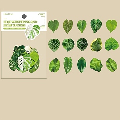 Зеленый Выбрать свет растение медная пластина наклейка лист язык свет песня серия натуральный рука счет материал diy 30 части 8 варианты, зелёные, 50x15 мм