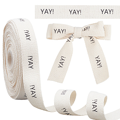 Bisque Polycotton Ribbon, Clothes Accessories, Bag Strap Makings, Bisque, 1 inch(25mm), about 21.87 Yards(20m)/Roll
