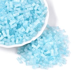 Светло-Голубой Стеклянные бусины в стиле верстака класса А FGB, бамбук совместное, имитация шарики глаза кота, Небесно-голубой, 7.5x3.5~4 мм, отверстие : 1.2~1.5 мм, Около 3000 шт / фунт