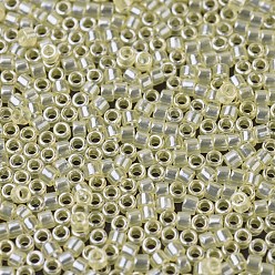 (DB1471) Transparent Pale Yellow Luster MIYUKI Delica Beads, Cylinder, Japanese Seed Beads, 11/0, (DB1471) Transparent Pale Yellow Luster, 1.3x1.6mm, Hole: 0.8mm, about 20000pcs/bag, 100g/bag